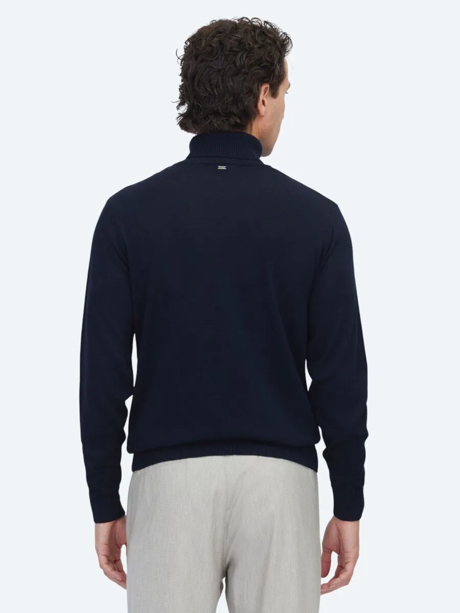 Navy Blue Knitwear Sweatshirt - 5