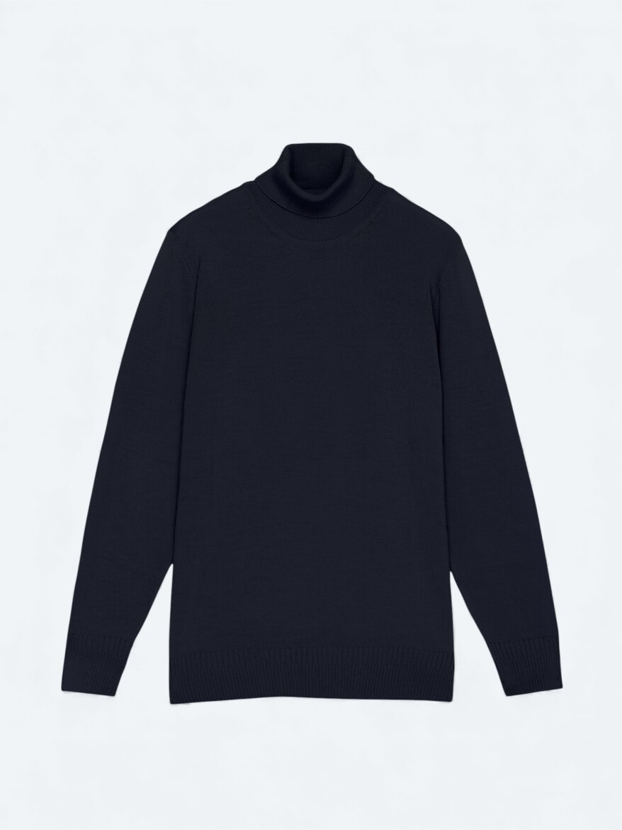 Navy Blue Knitwear Sweatshirt - 6