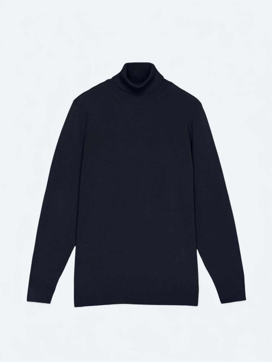 Navy Blue Knitwear Sweatshirt - 6