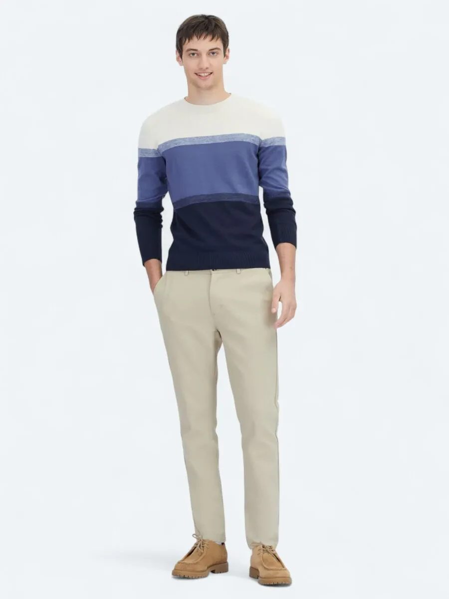 Navy Blue Knitwear Sweatshirt - 2