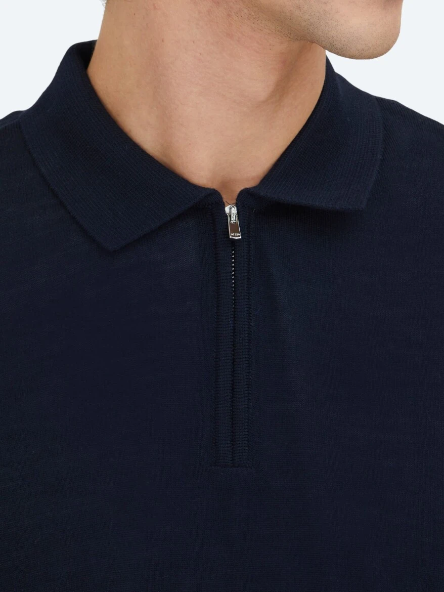 Navy Blue Knitwear Sweatshirt - KİP