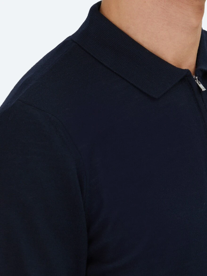 Navy Blue Knitwear Sweatshirt - KİP