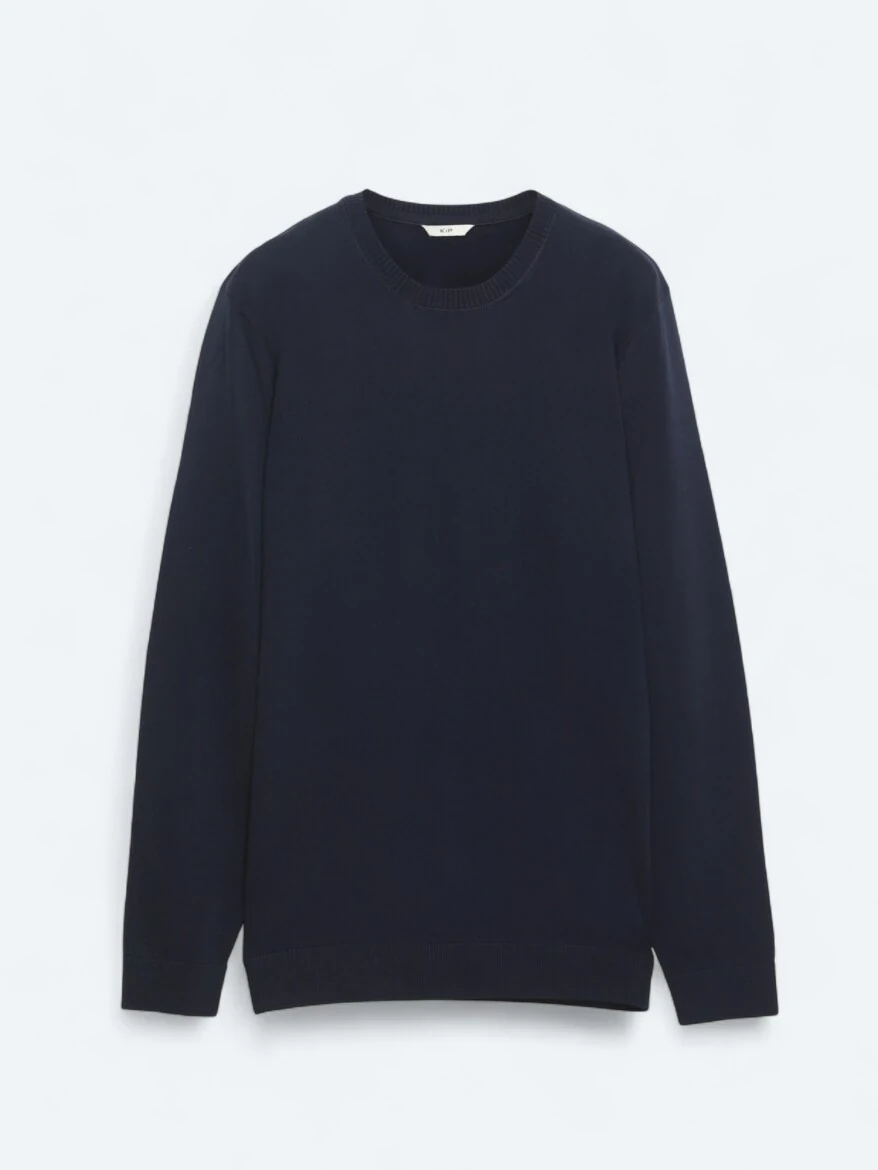 Navy Blue Knitwear Sweatshirt 