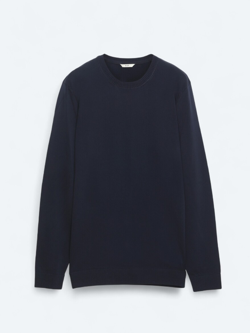 Navy Blue Knitwear Sweatshirt - 5