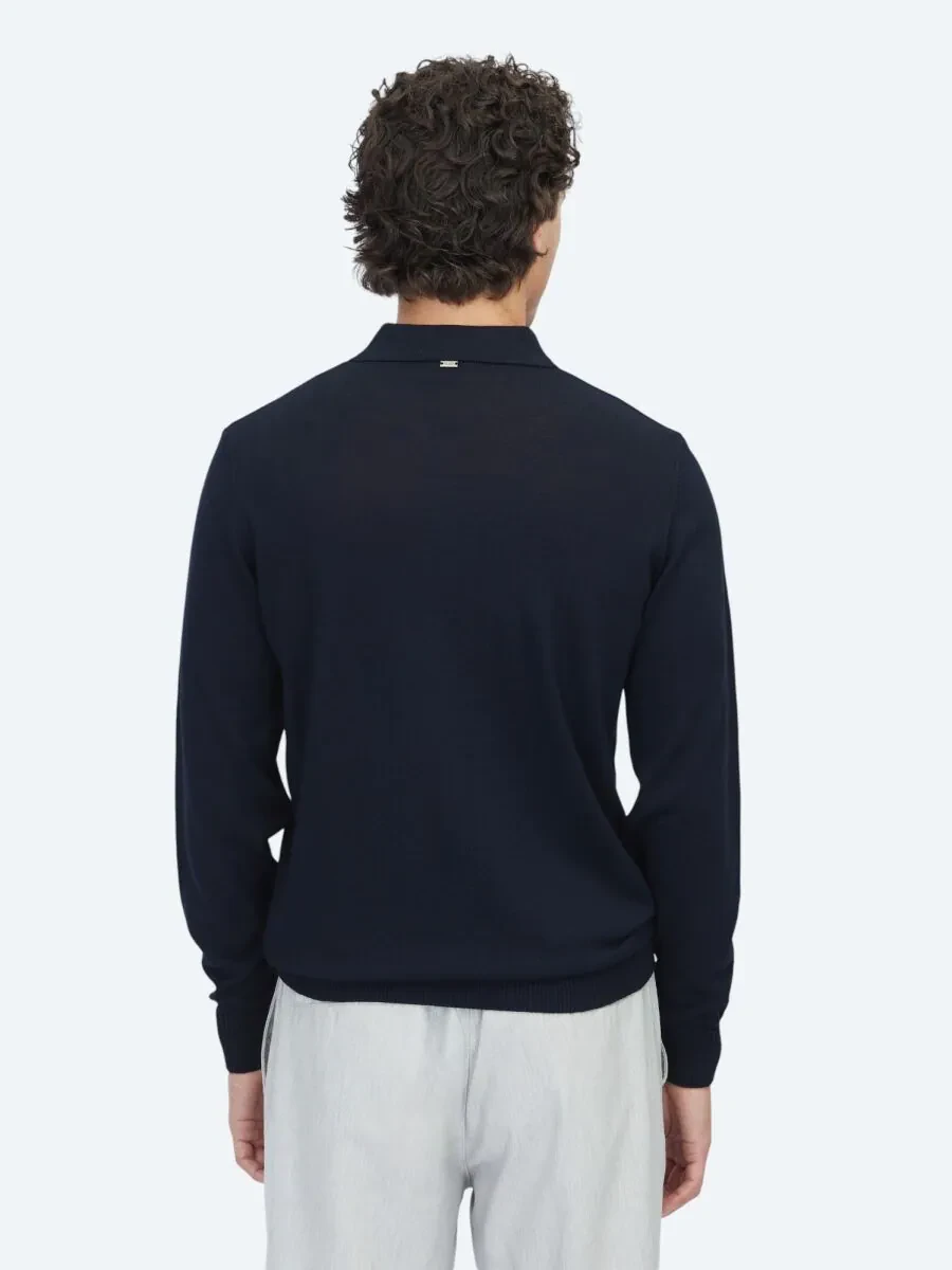Navy Blue Knitwear Sweatshirt - 5