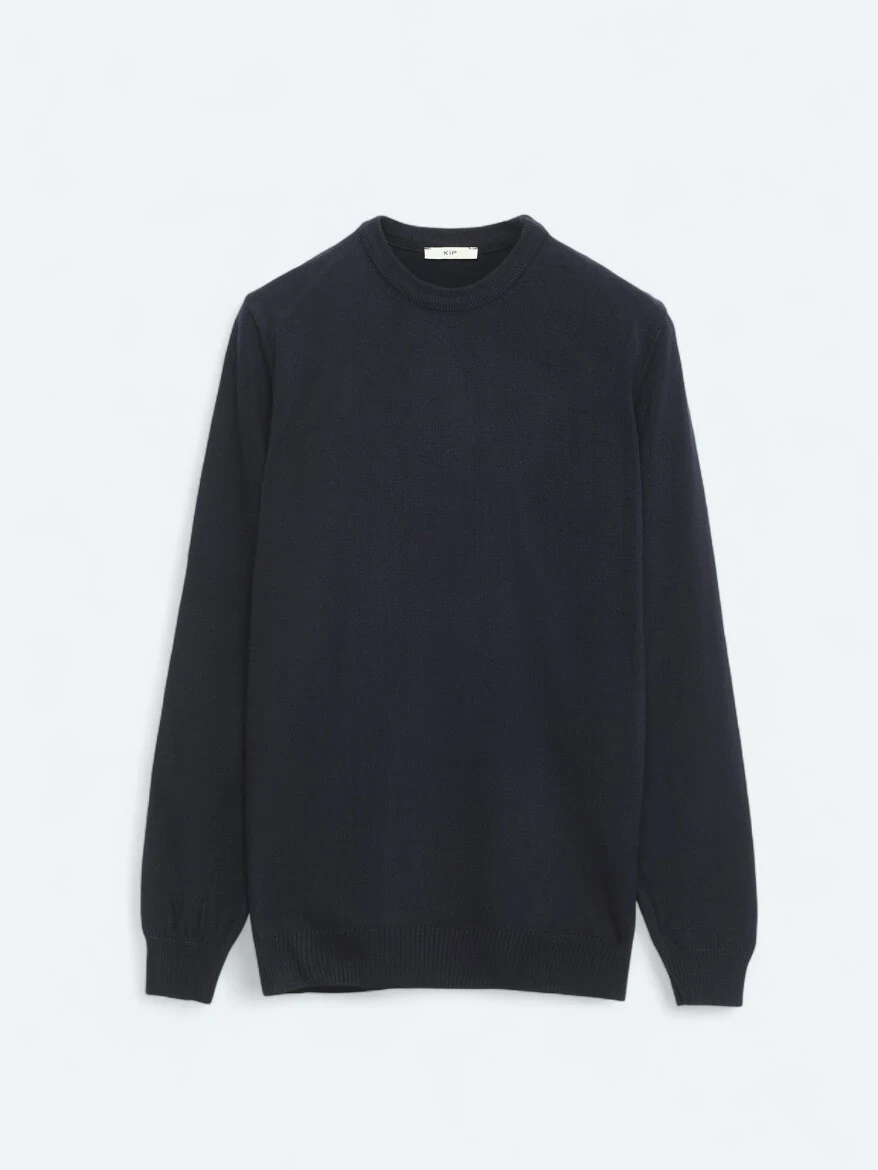 Navy Blue Knitwear Sweatshirt 
