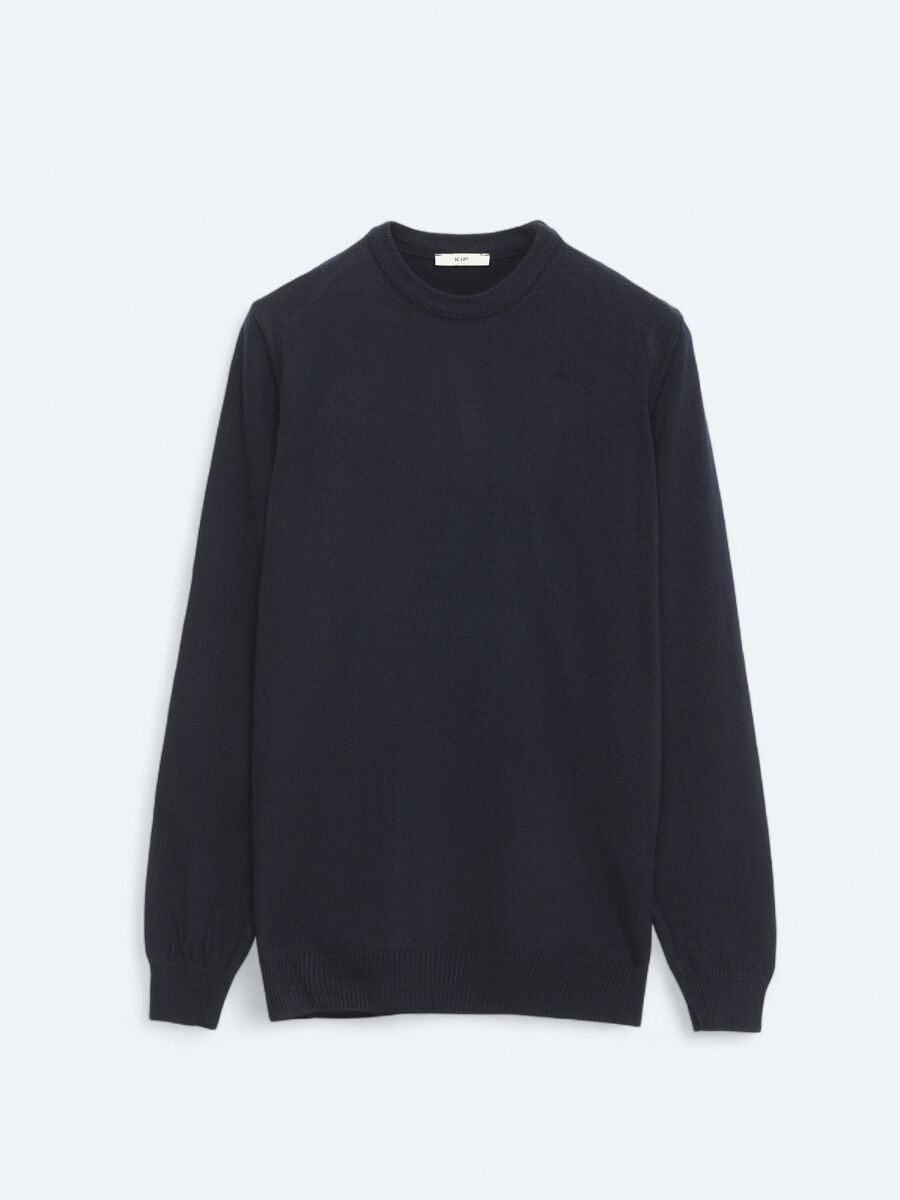 Navy Blue Knitwear Sweatshirt - 6