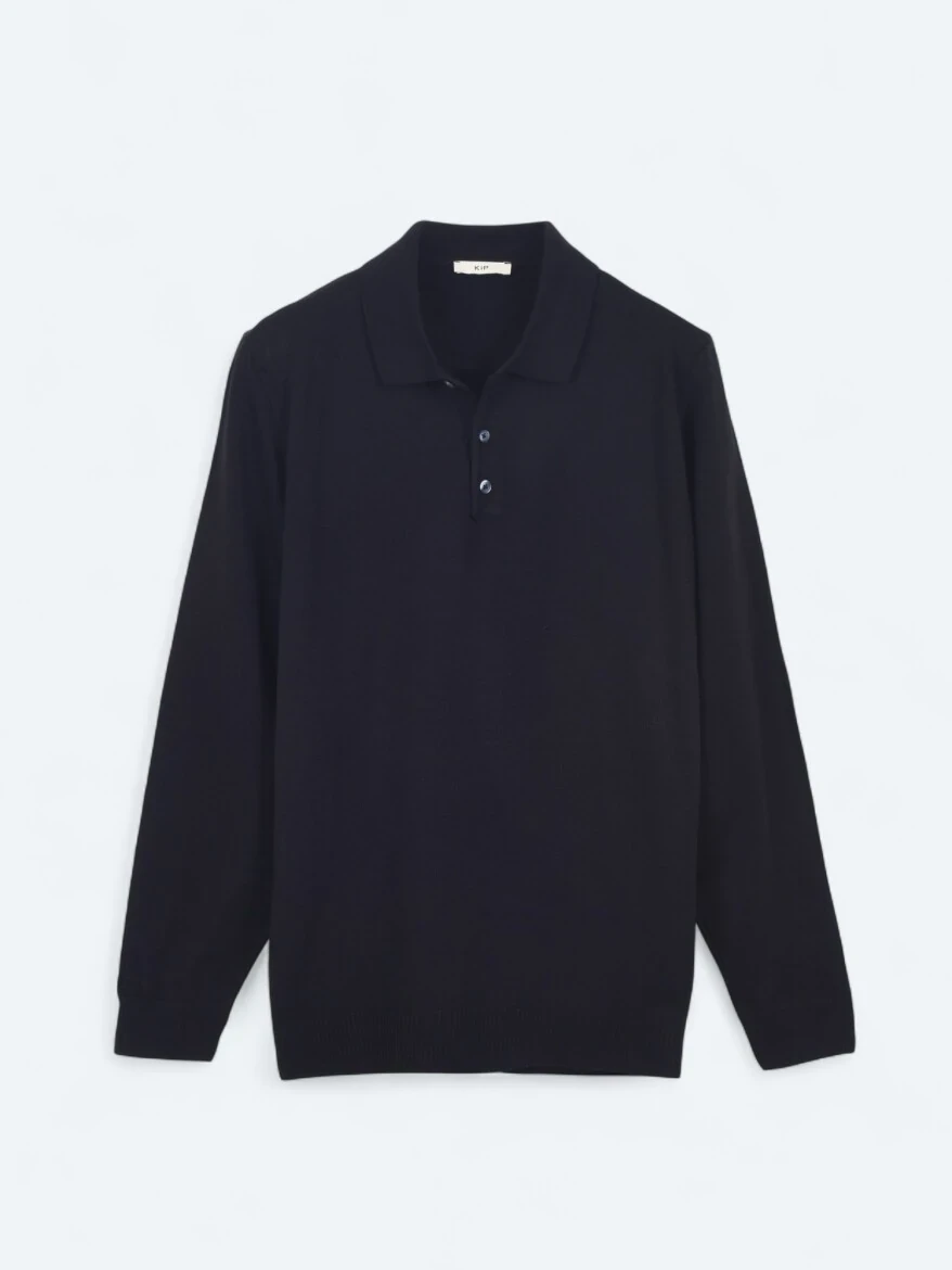 Navy Blue Knitwear Sweatshirt - 6