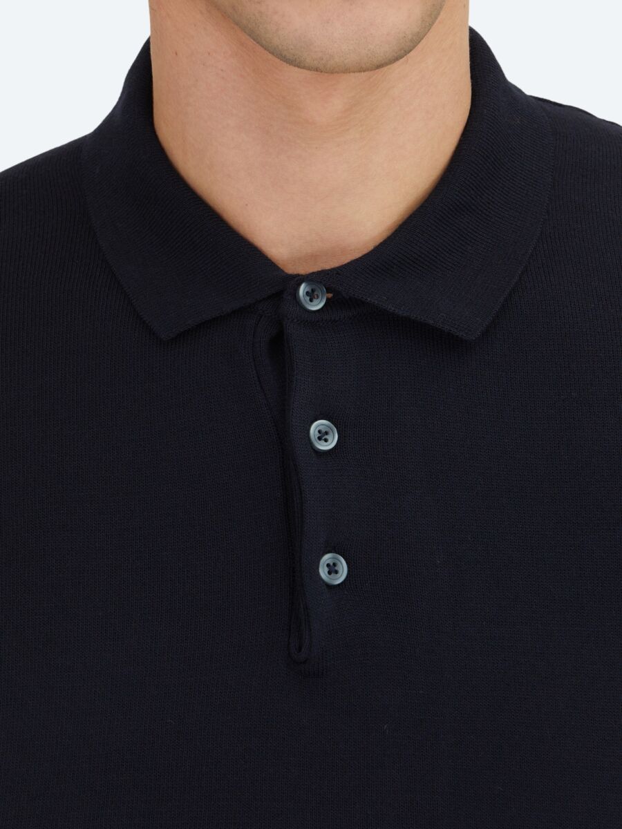 Navy Blue Knitwear Sweatshirt - 4