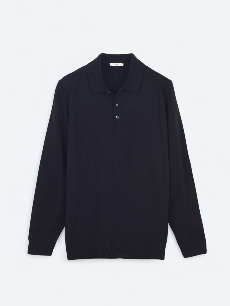 Navy Blue Knitwear Sweatshirt - 6