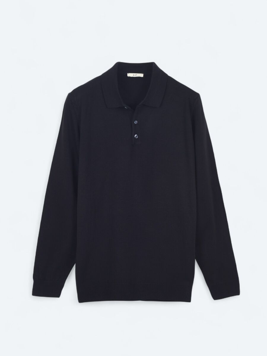 Navy Blue Knitwear Sweatshirt - 6