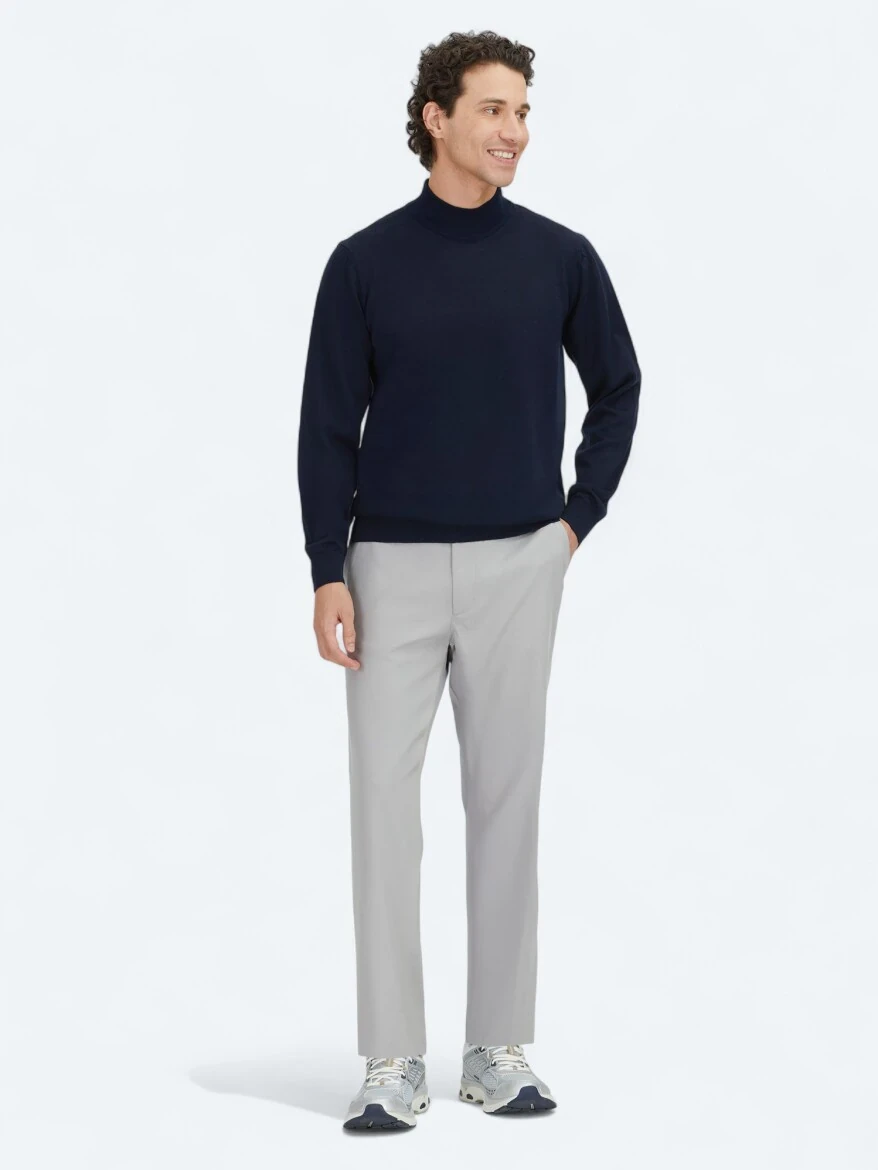 Navy Blue Knitwear Sweatshirt - KİP