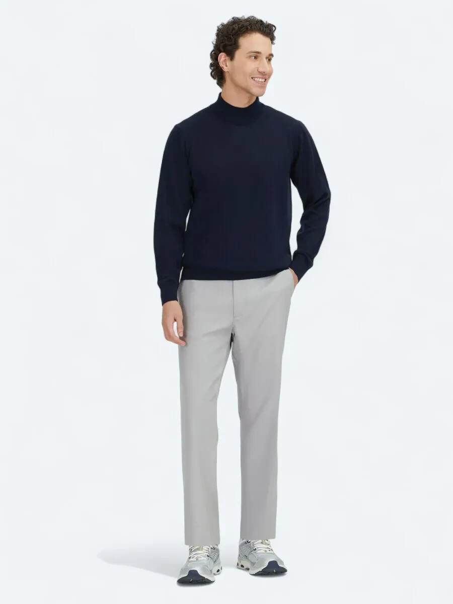 Navy Blue Knitwear Sweatshirt - 2