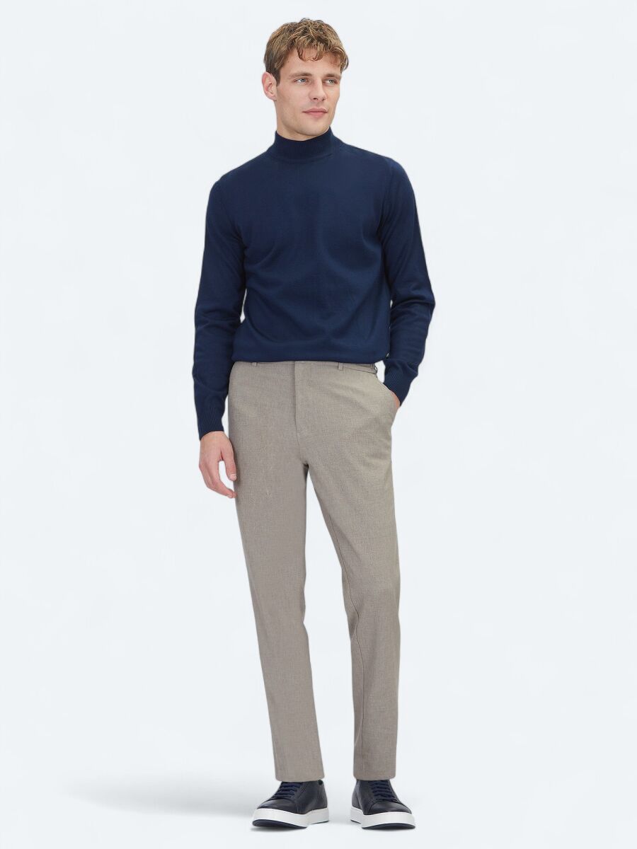 Navy Blue Knitwear Sweatshirt - 2