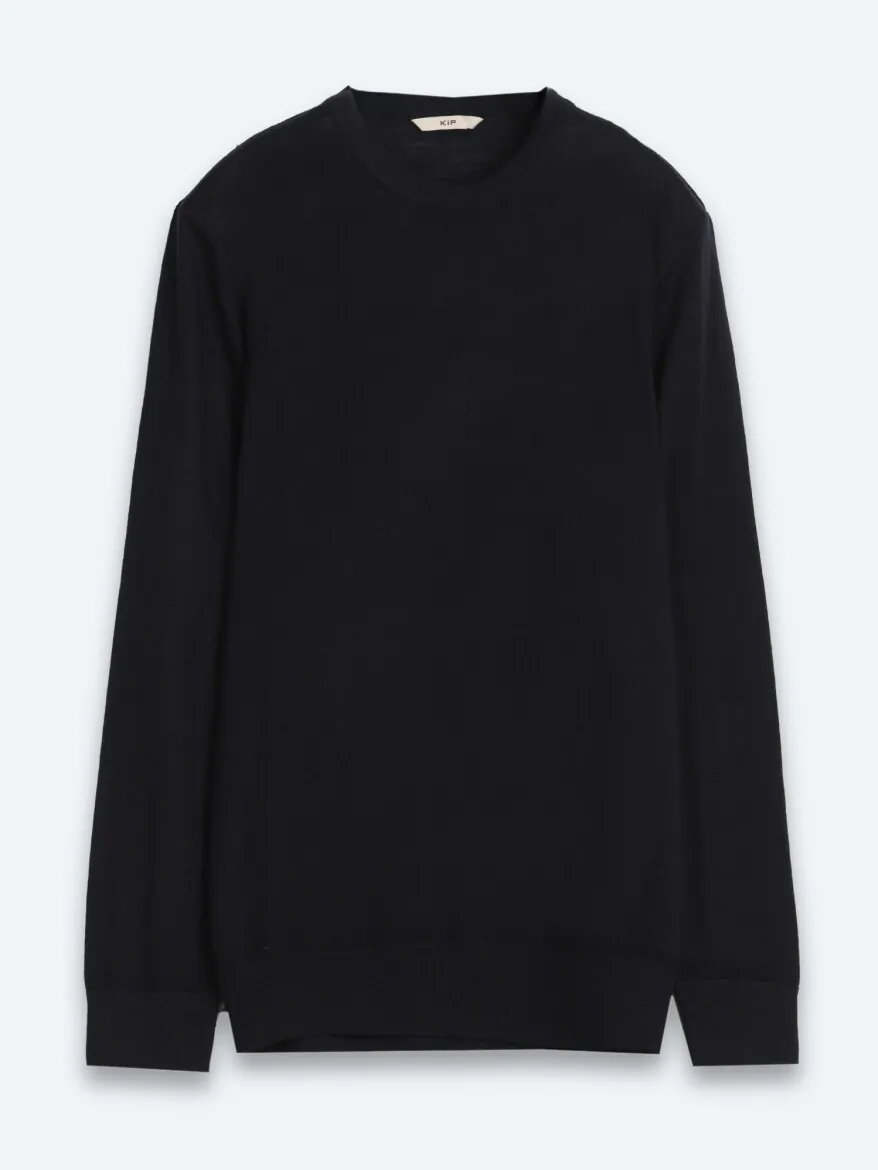 Navy Blue Knitwear Sweatshirt - 7