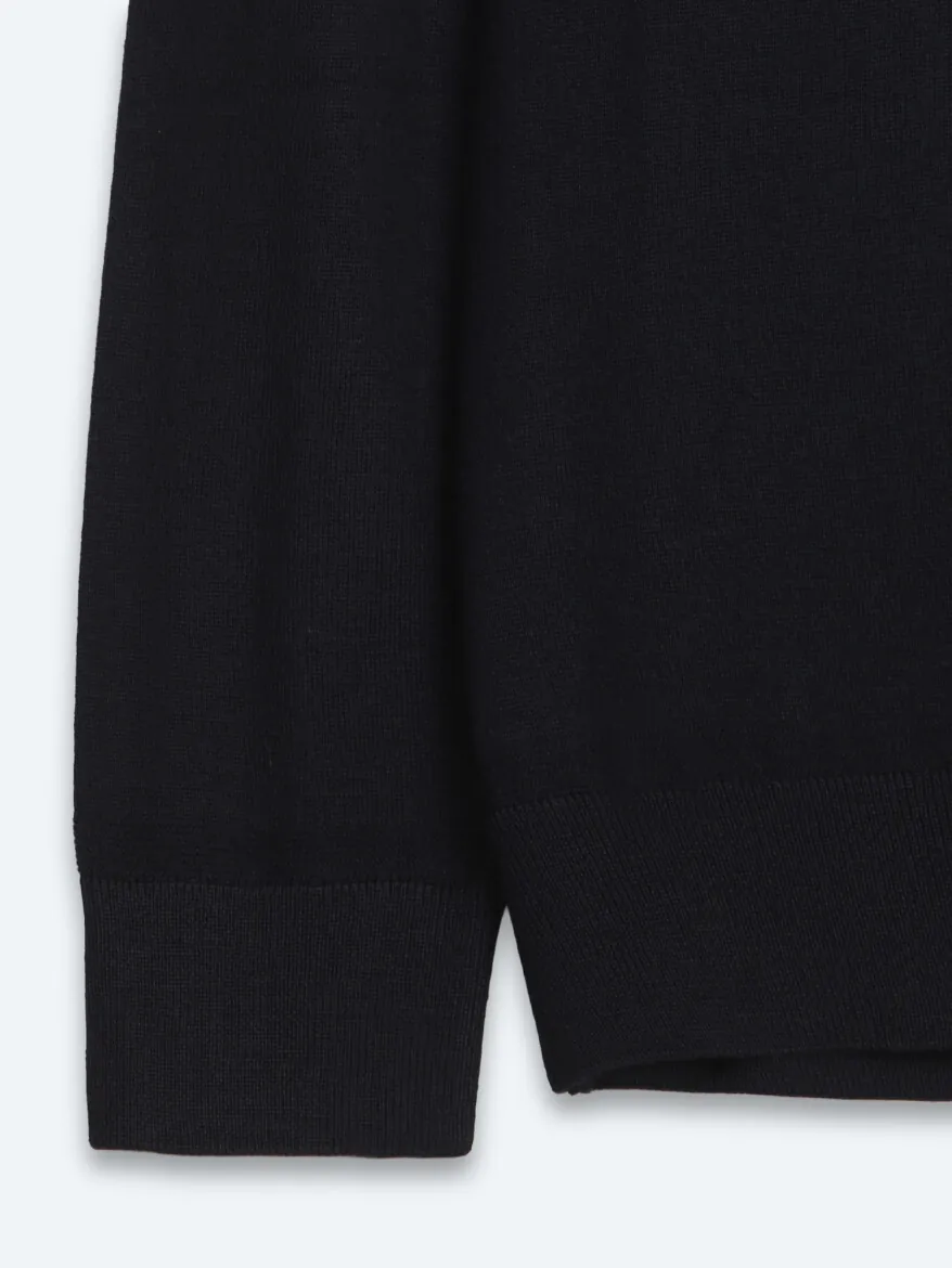 Navy Blue Knitwear Sweatshirt - 10