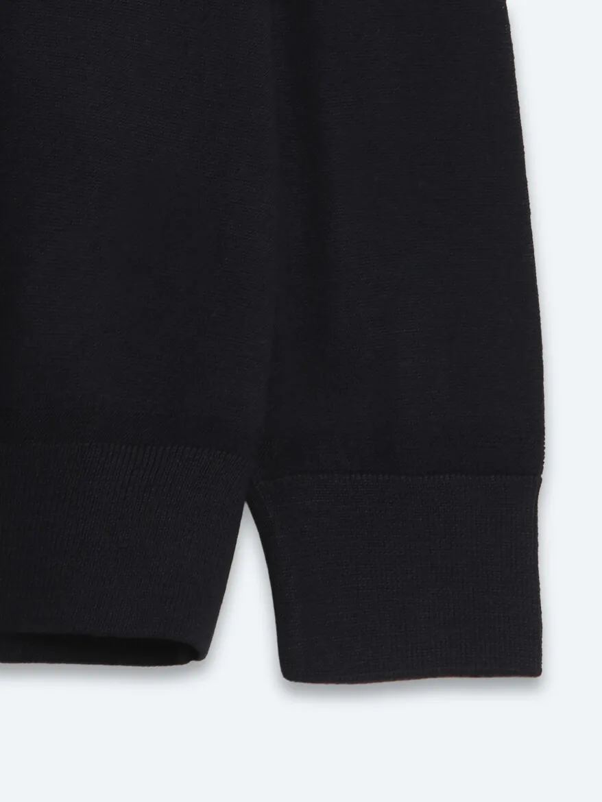 Navy Blue Knitwear Sweatshirt - 11