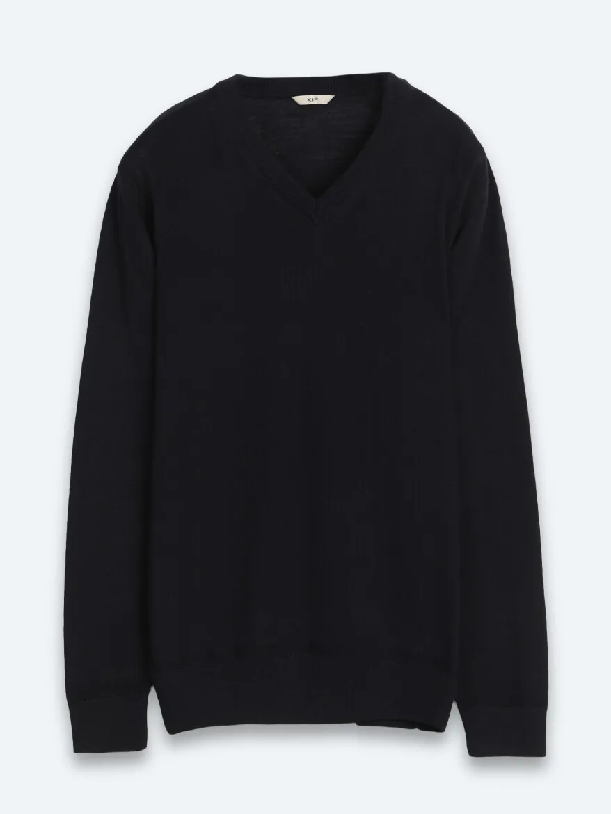Navy Blue Knitwear Sweatshirt - 7