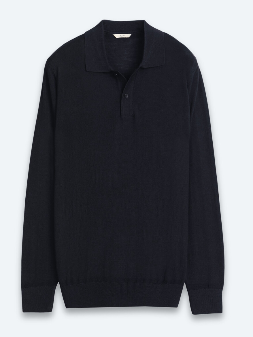 Navy Blue Knitwear Sweatshirt - 7