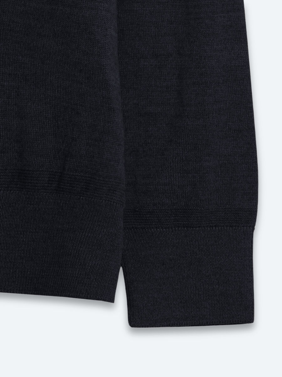 Navy Blue Knitwear Sweatshirt - 10