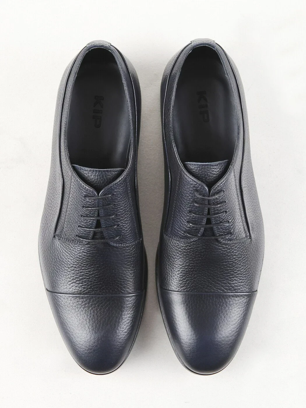 Navy Blue Leather Classical Shoes - 5