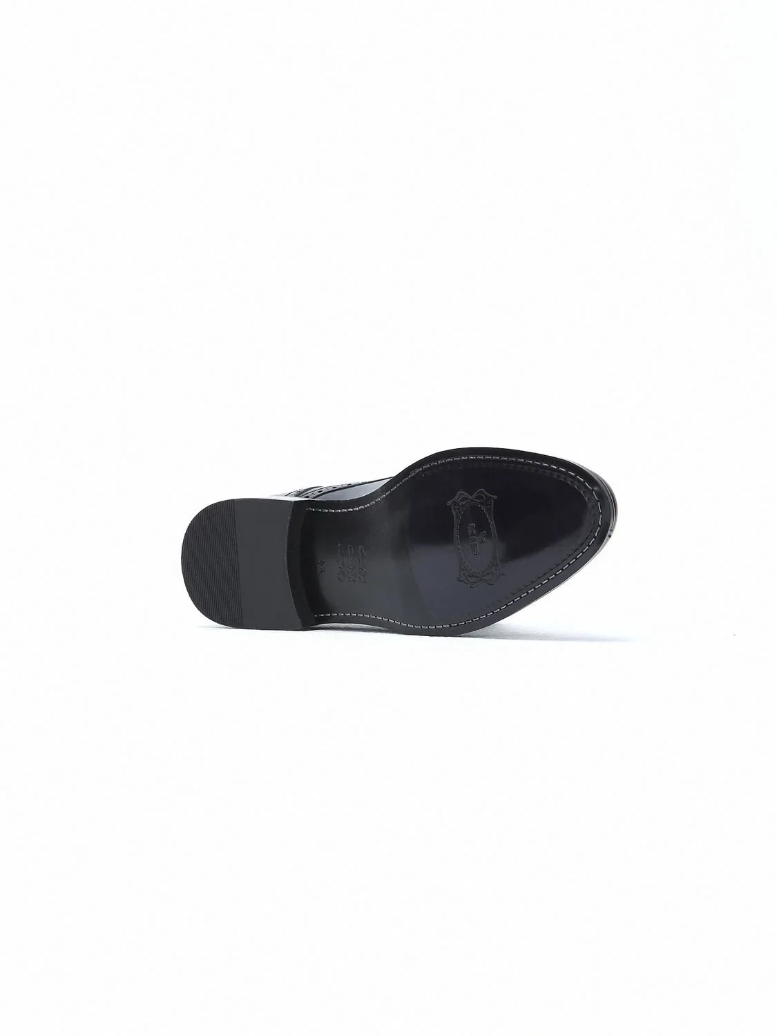 Navy Blue Leather Classical Shoes - 4