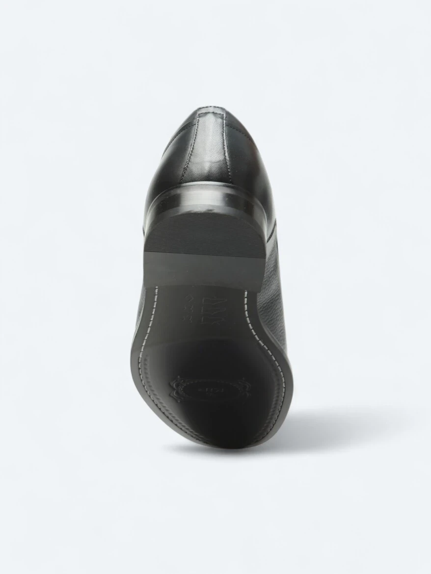 Navy Blue Leather Classical Shoes 