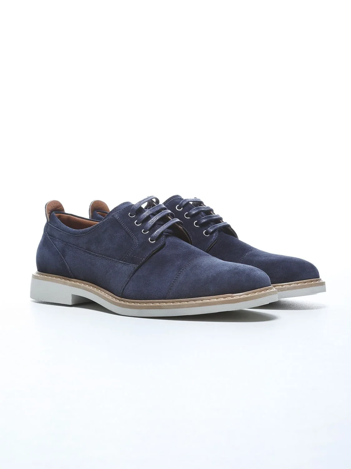 Navy Blue Leather Shoes - 2