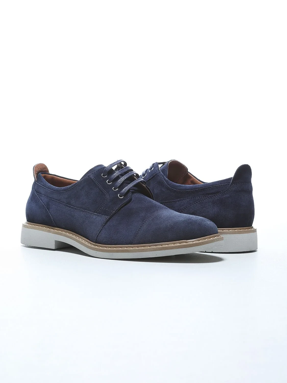 Navy Blue Leather Shoes - 3