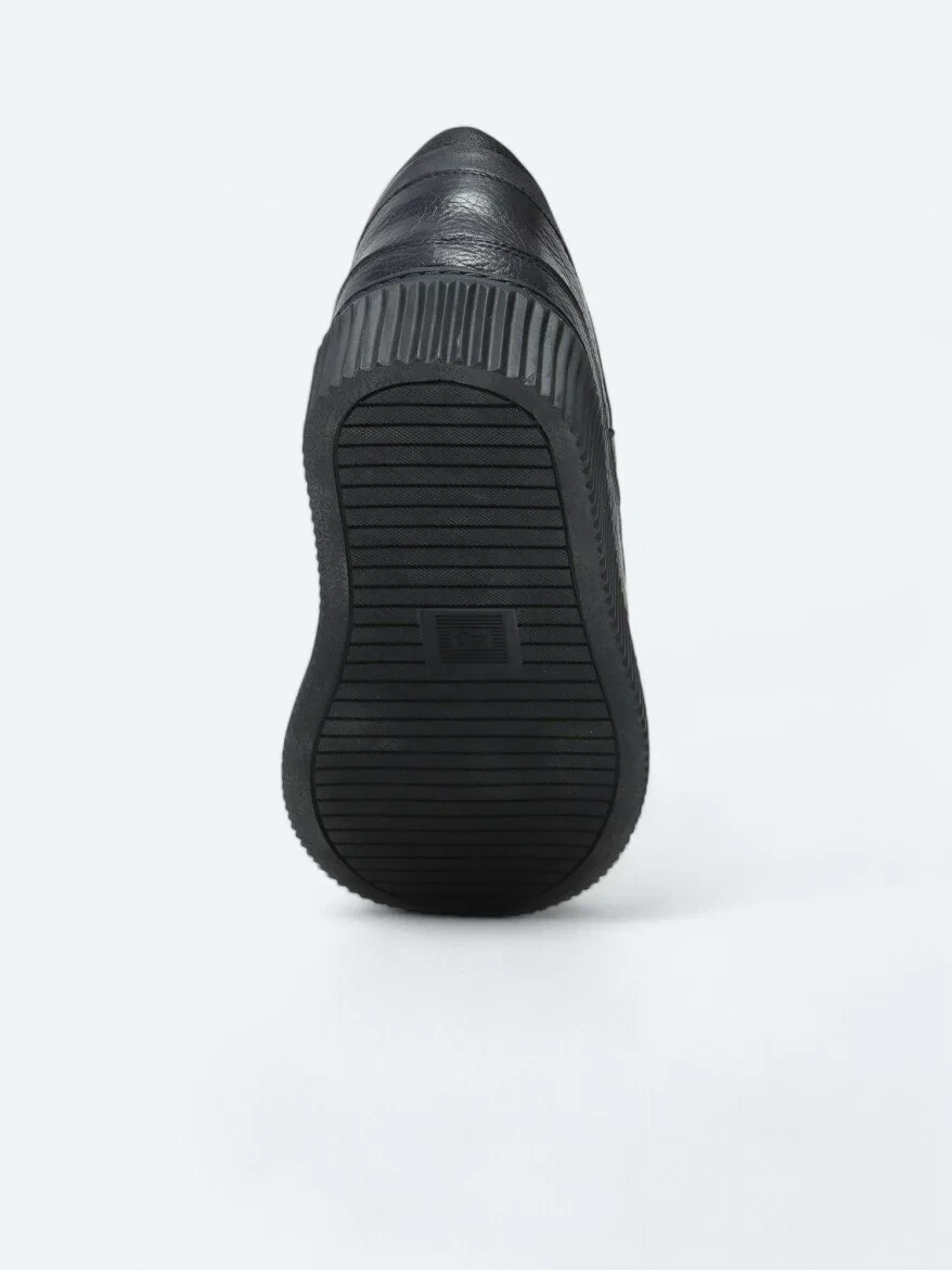 Navy Blue Leather Sport Sneaker - 4