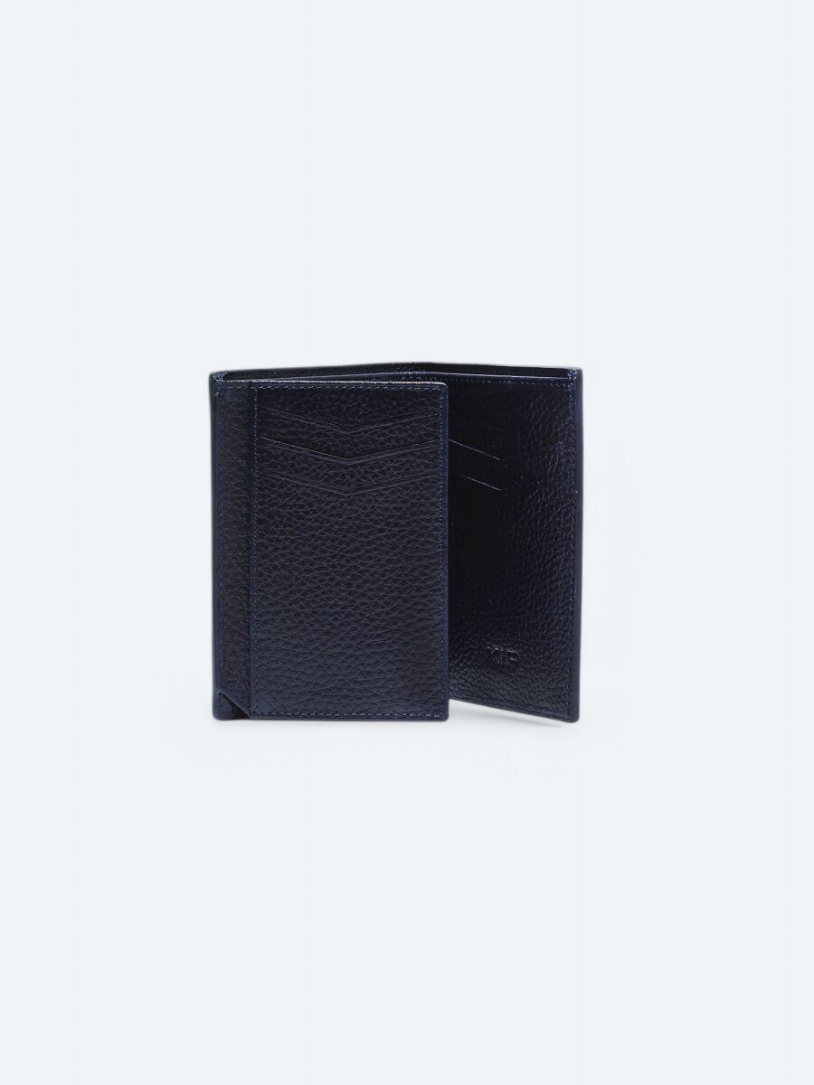 Navy Blue Leather Wallet - 3