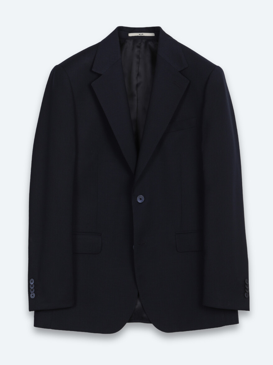 Navy Blue Micro Modern Fit 100% Wool Suit - 5