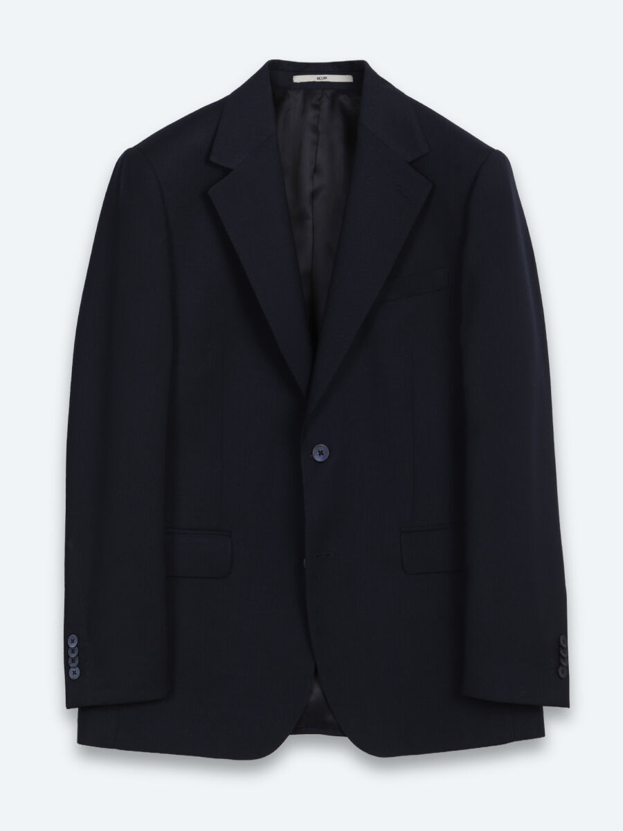 Navy Blue Micro Modern Fit 100% Wool Suit - 5