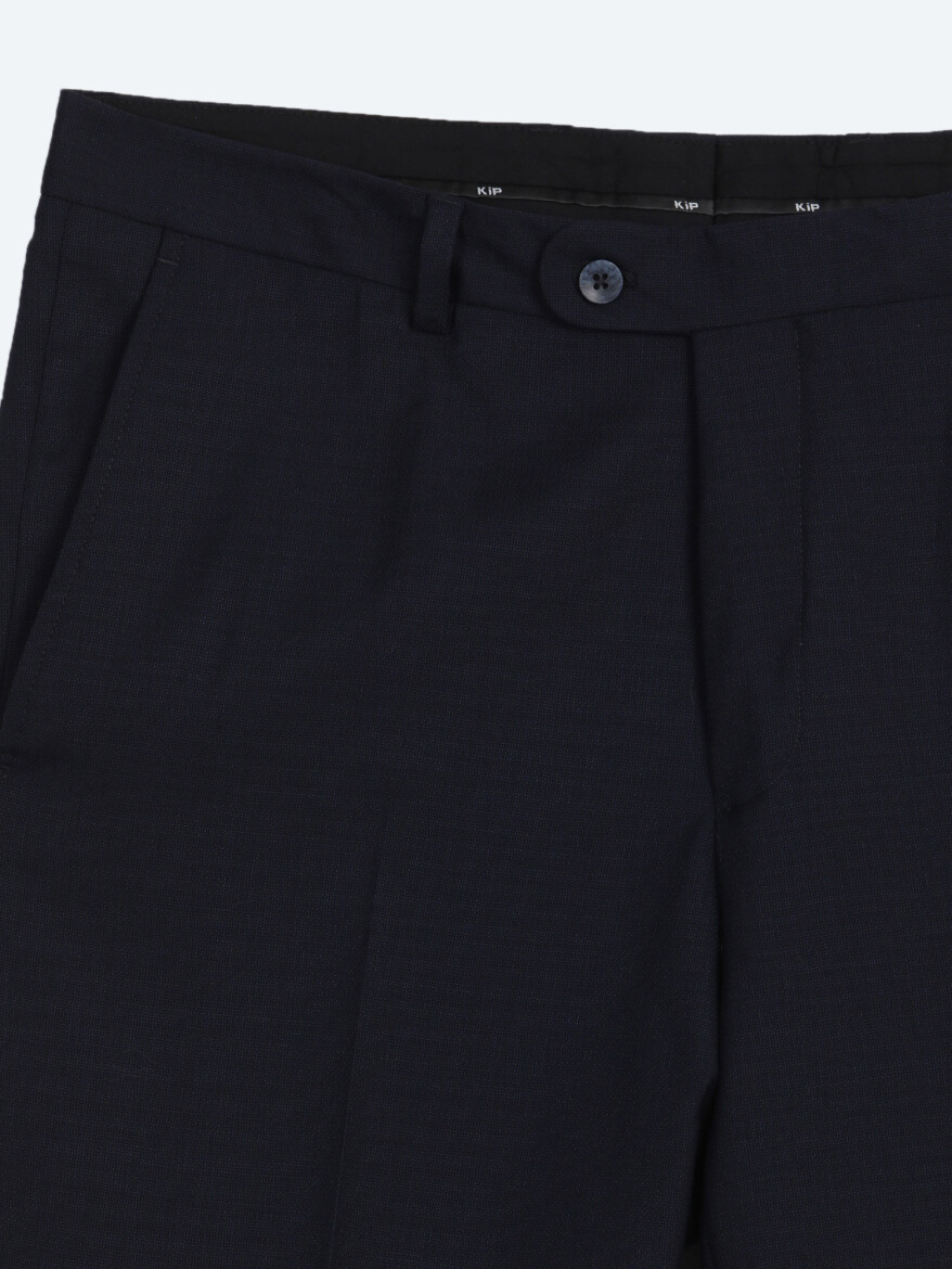 Navy Blue Micro Modern Fit 100% Wool Suit - 10