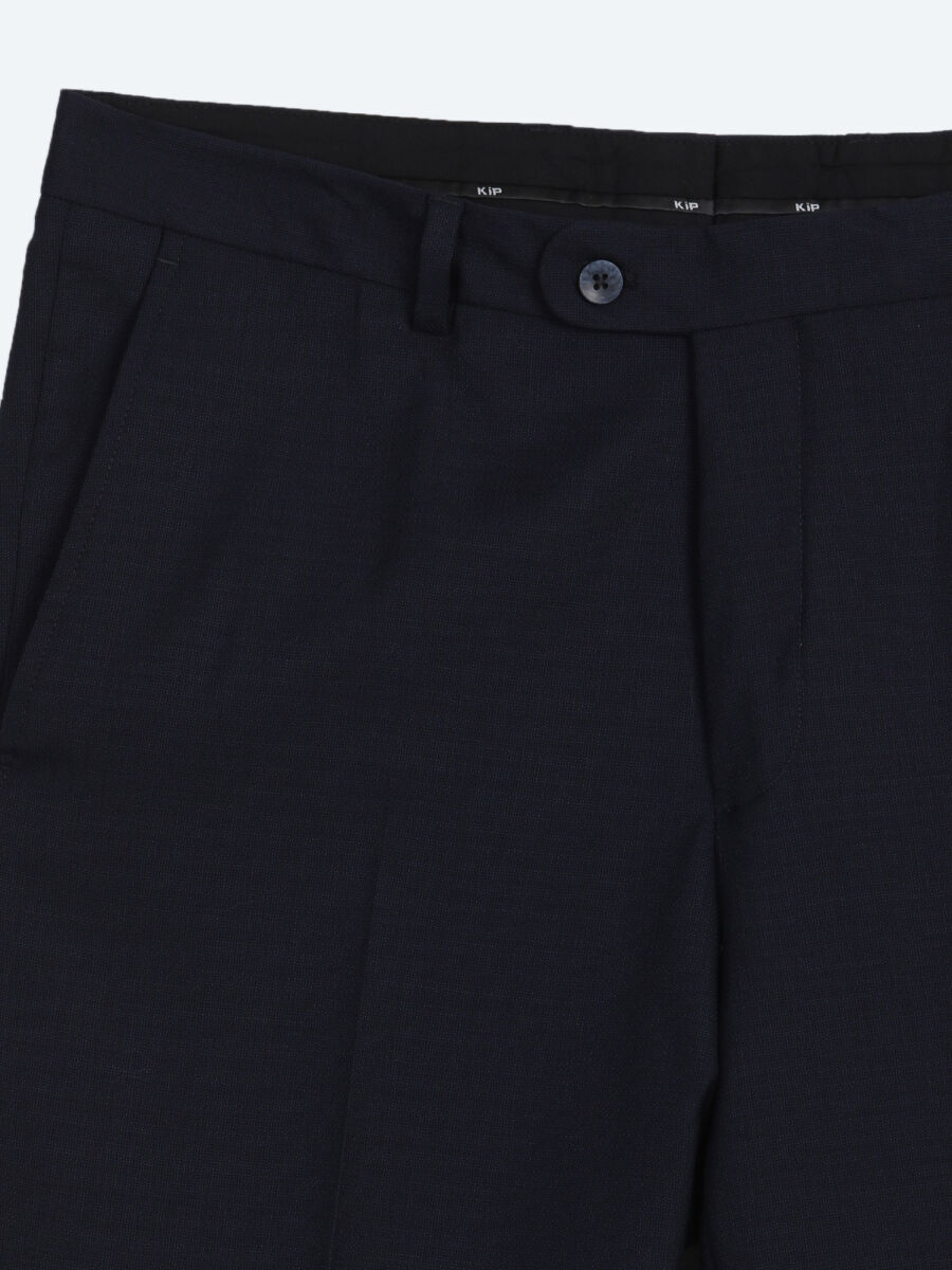 Navy Blue Micro Modern Fit 100% Wool Suit - 10