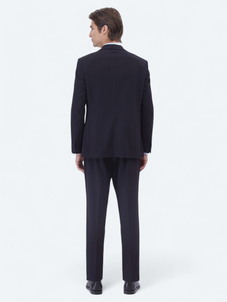 Navy Blue Micro Modern Fit Suit - 9