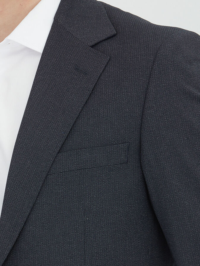 Navy Blue Micro Modern Fit Suit - 3