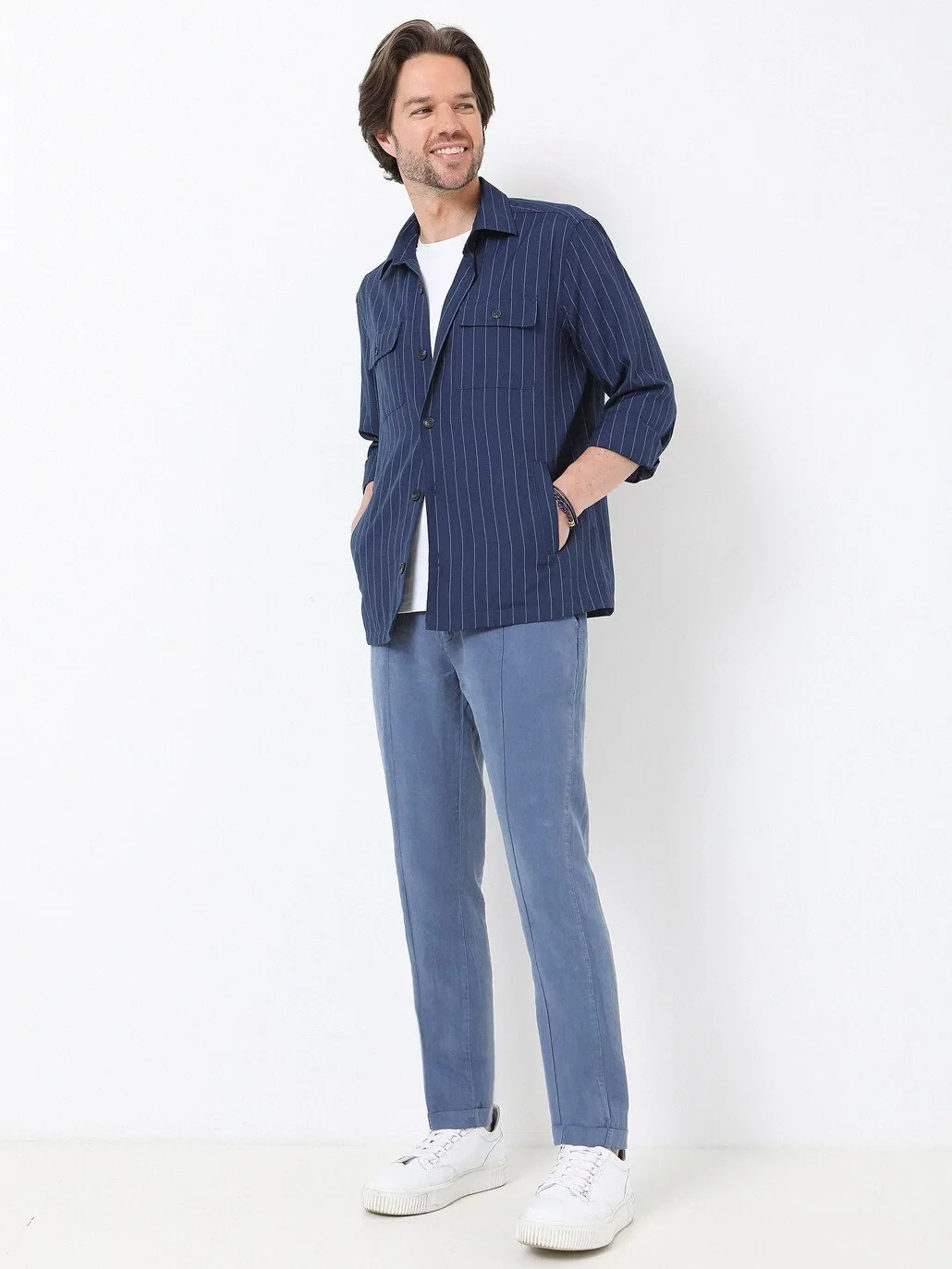 Navy Blue Overshirt - 3