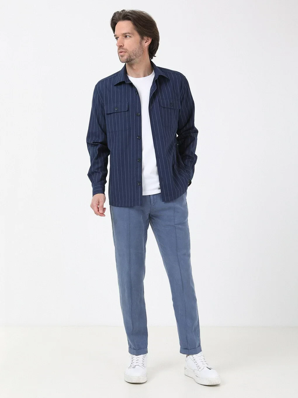 Navy Blue Overshirt - 4
