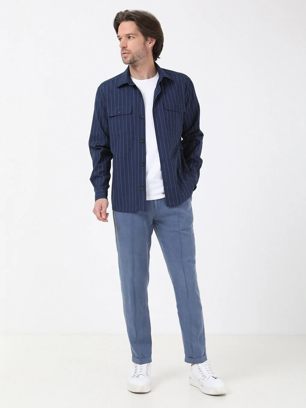 Navy Blue Overshirt - 4