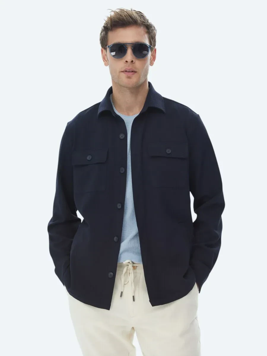 Navy Blue Overshirt - 7