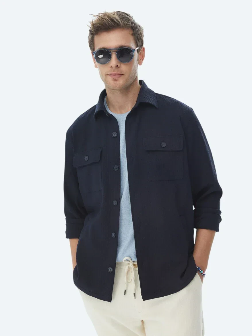 Navy Blue Overshirt - 12