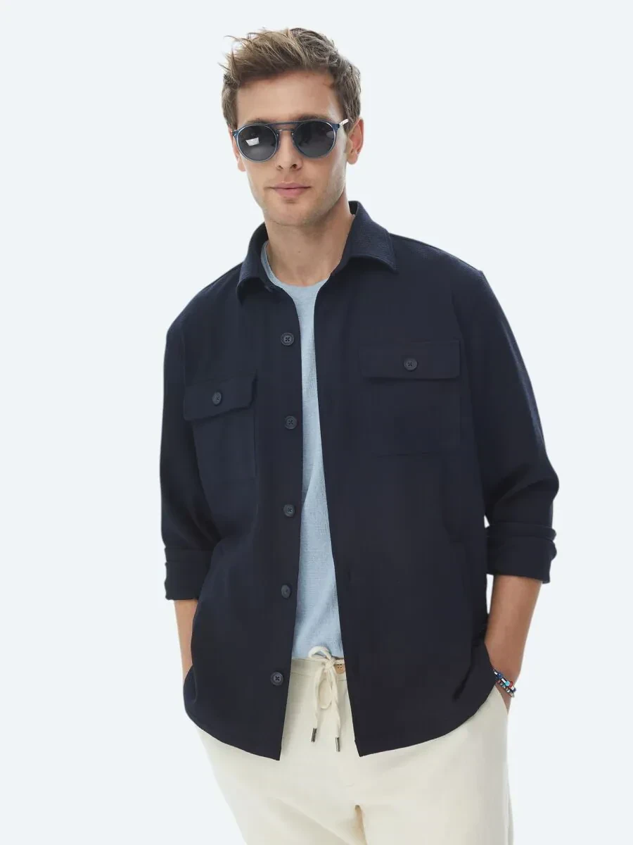 Navy Blue Overshirt - 12