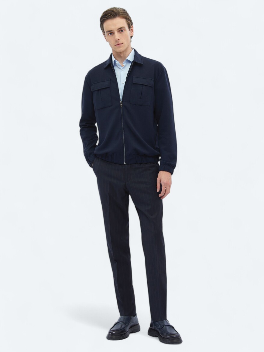 Navy Blue Overshirt - 2