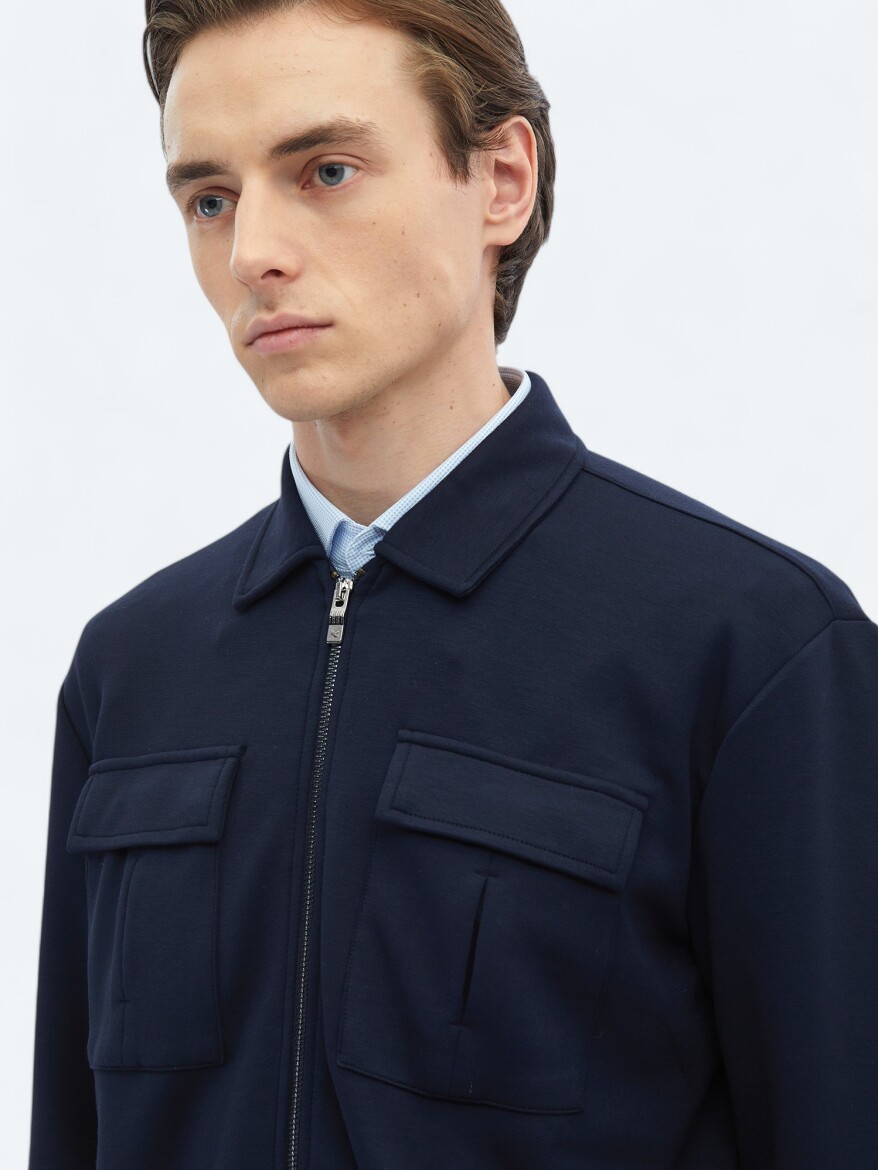 Navy Blue Overshirt - 6