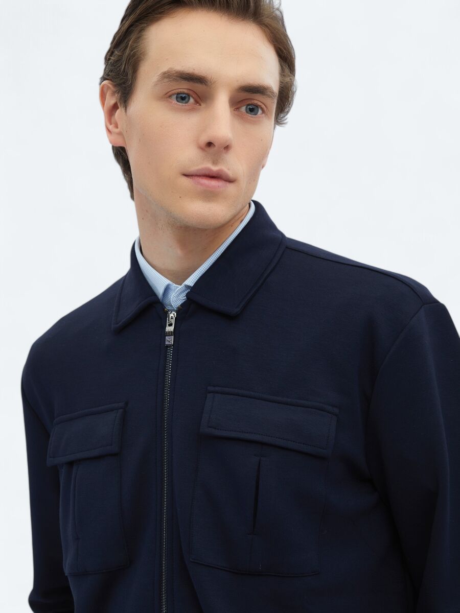 Navy Blue Overshirt - 7