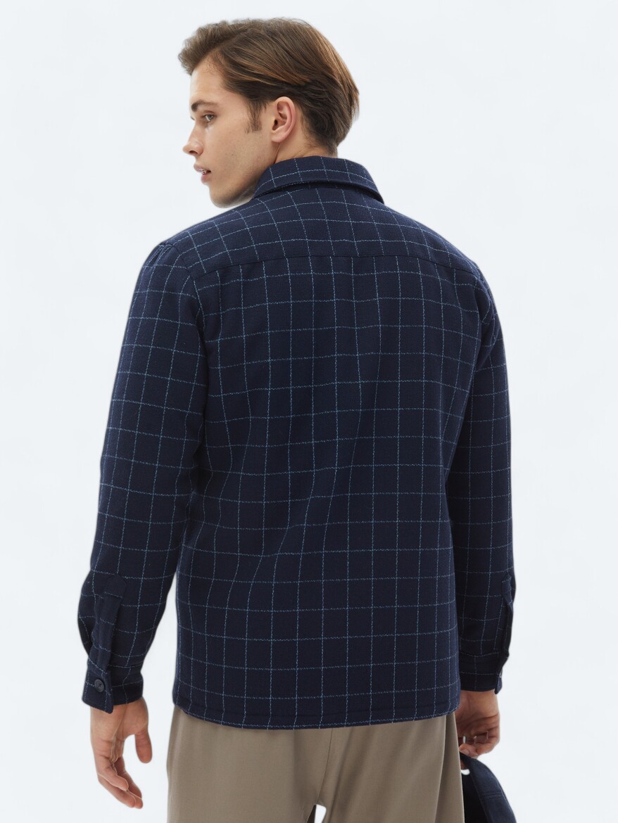 Navy Blue Overshirt - 6