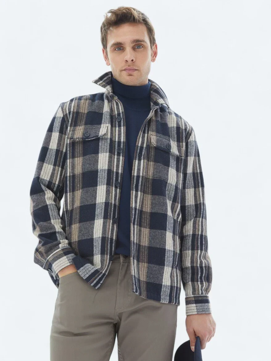 Navy Blue Overshirt - 3