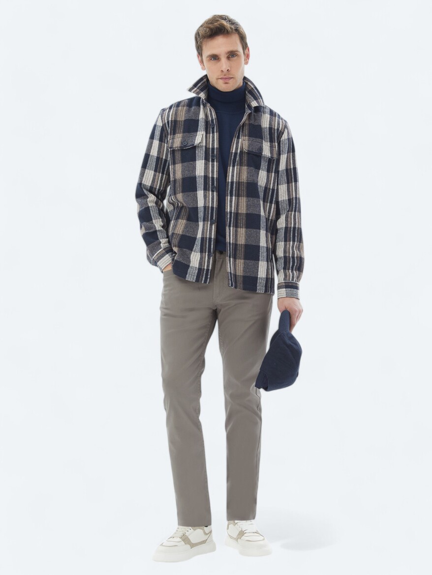 Navy Blue Overshirt - 2