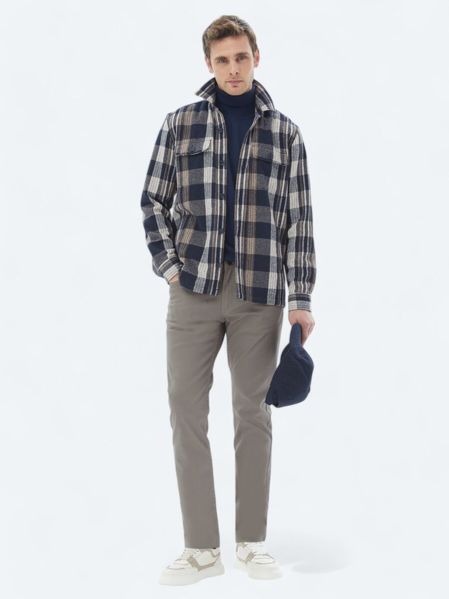 Navy Blue Overshirt - 2